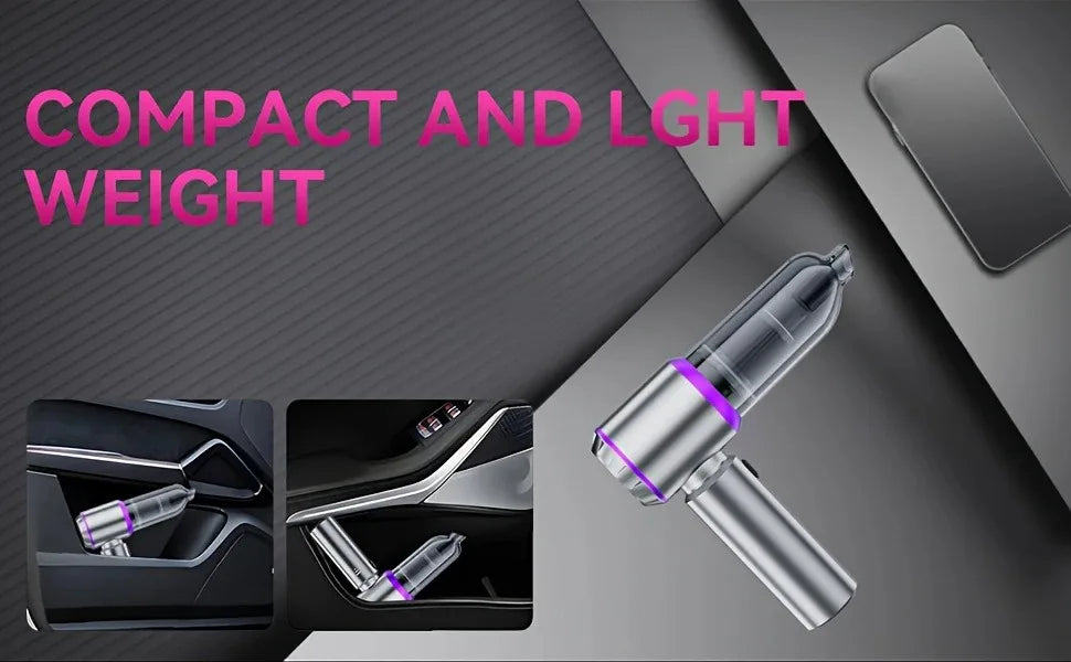 Powerful Car Vacuum Cleaner | Cordless Portable Car Cleaner | Powerful Air Duster Suitable for Home Appliances and Hair Dryers