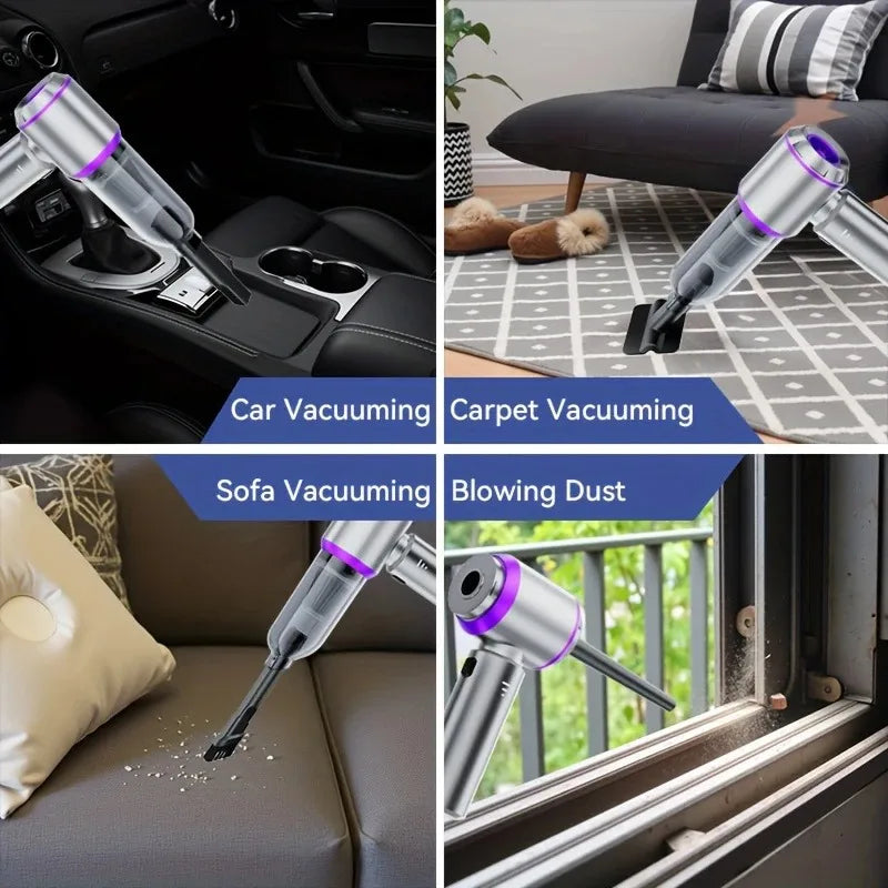 Powerful Car Vacuum Cleaner | Cordless Portable Car Cleaner | Powerful Air Duster Suitable for Home Appliances and Hair Dryers
