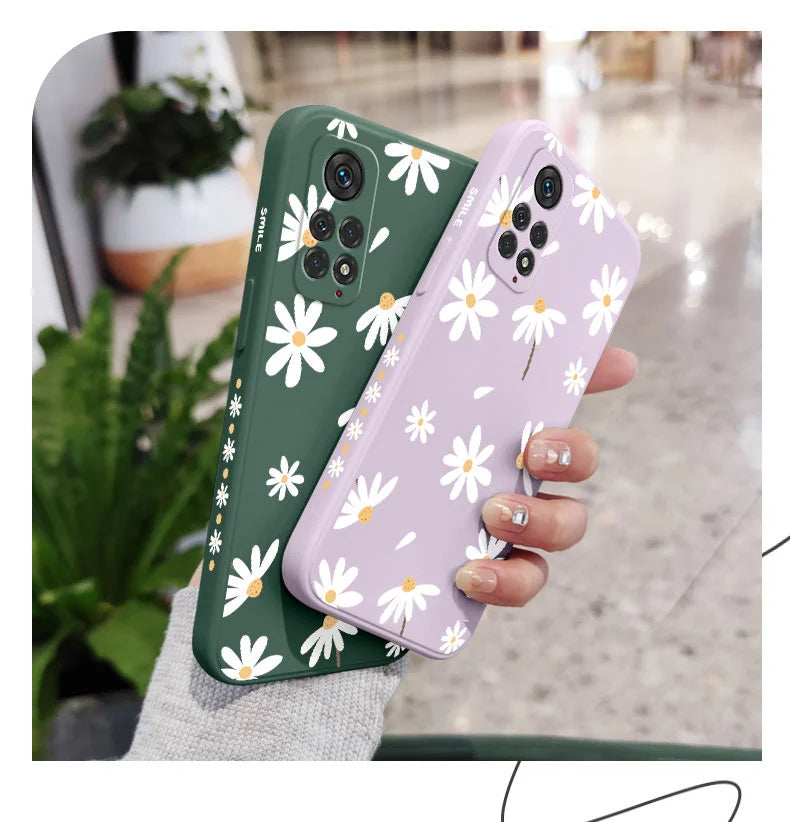 Plain Daisies Phone Case For Xiaomi Redmi Note 14 13 12 12S 11 11S 10 10A 10T 10S 9T 9 8 7 Pro Plus 10C 4G 5G Cover