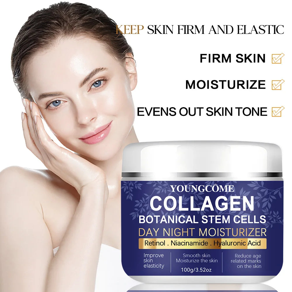 YOUNGCOME Collagen Hyaluronic Acid Skin Care Anti-Wrinkle Moisturizing Anti-Aging Night Shrink Pores Whitening Smooth Skin Care