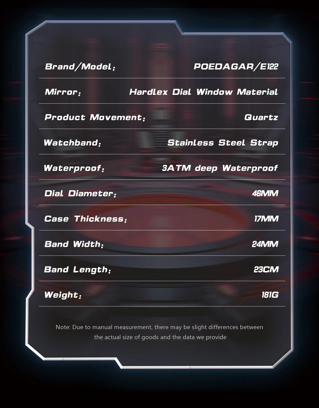 POEDAGAR Military Man Watch Week Date LED Luminous Sports Men Watch Dual Time Digital Electronic Men's Quartz Watches Reloj Gift