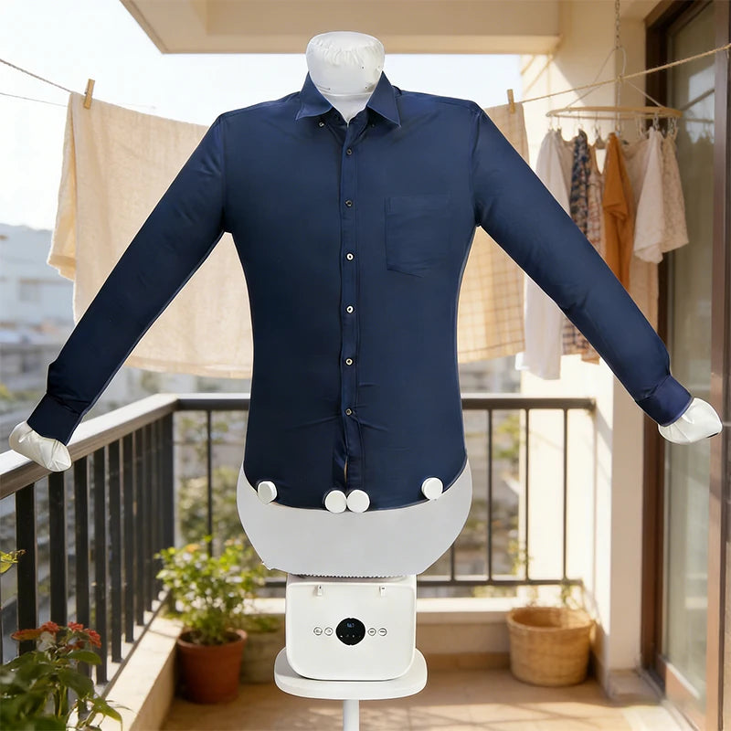 Automatic Portable Mini Folding Garment Iron Machine Clothes Dryer with Air Dry Heater Ironing Function for Home Travel