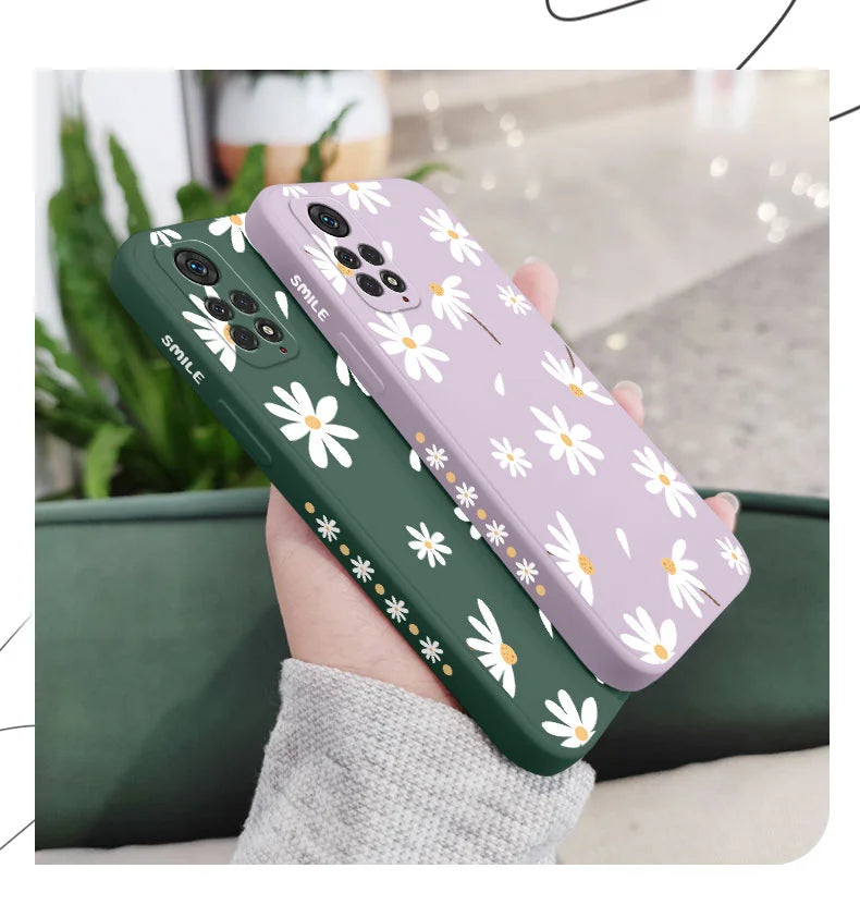 Plain Daisies Phone Case For Xiaomi Redmi Note 14 13 12 12S 11 11S 10 10A 10T 10S 9T 9 8 7 Pro Plus 10C 4G 5G Cover