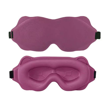 Sleep Eye Mask 3D Contoured Design Memory Foam Light Blocking Adjustable Strap for Travel Nap Airplane Soft Comfortable