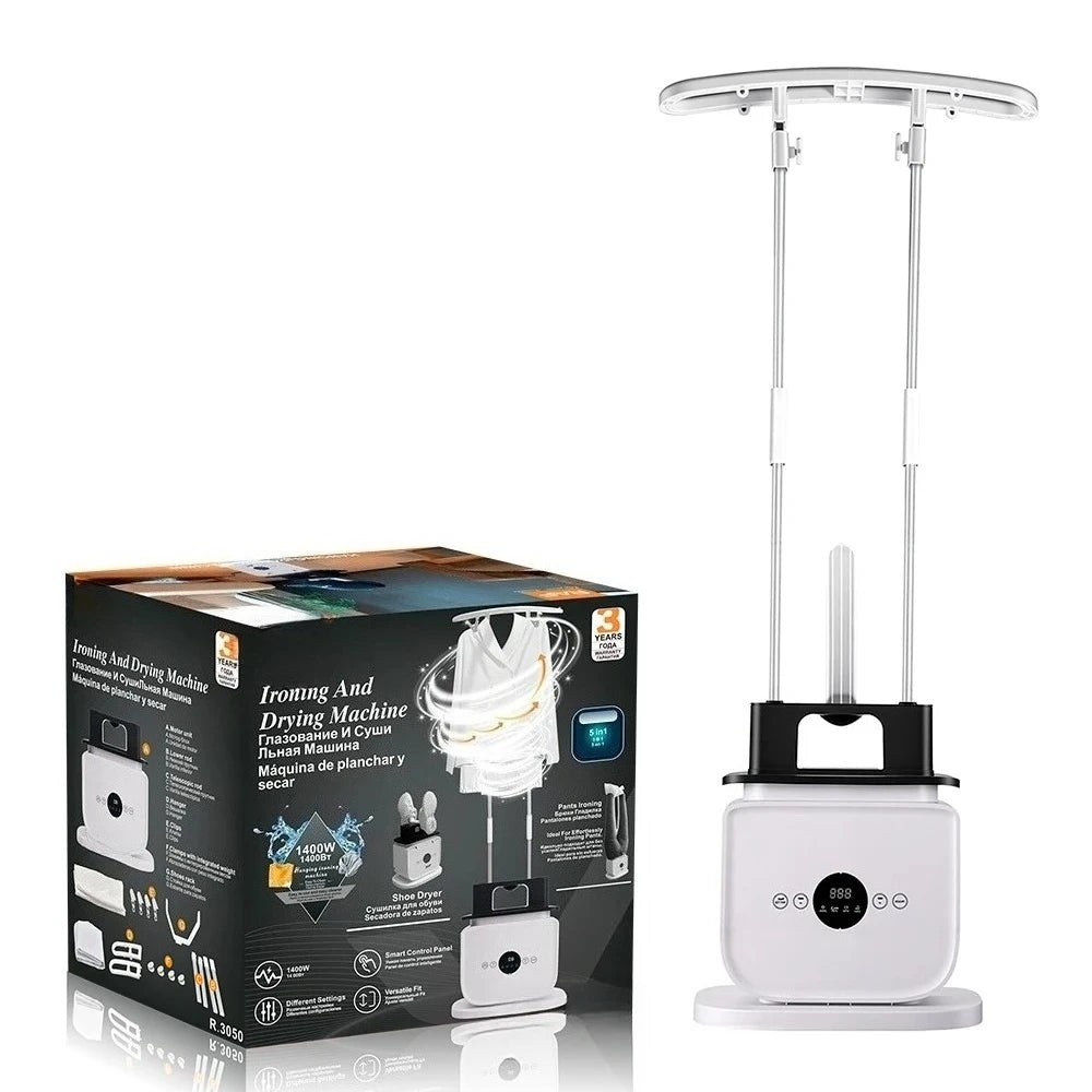 Automatic Portable Mini Folding Garment Iron Machine Clothes Dryer with Air Dry Heater Ironing Function for Home Travel