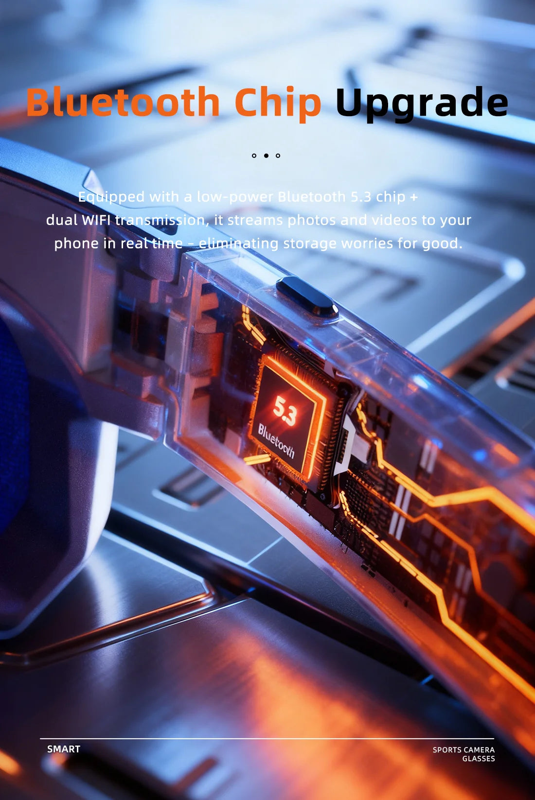 1200P Video Recording Smart Glasses AI Voice Control Translation Bluetooth Sunglasses Polarized Anti-Shake Outdoor Sport Eyewear