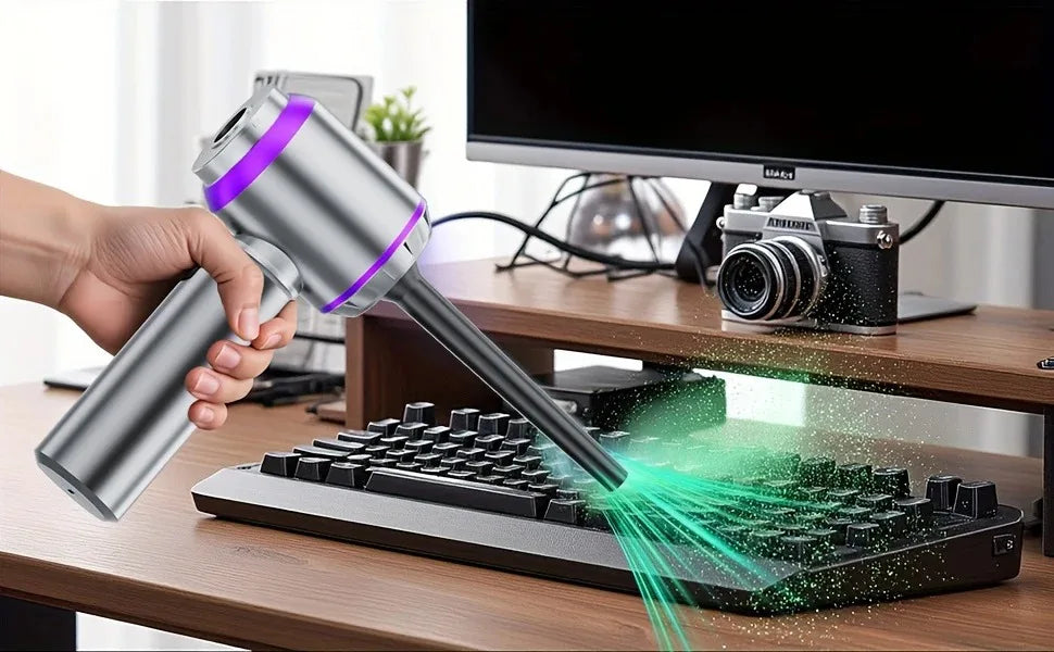 Powerful Car Vacuum Cleaner | Cordless Portable Car Cleaner | Powerful Air Duster Suitable for Home Appliances and Hair Dryers