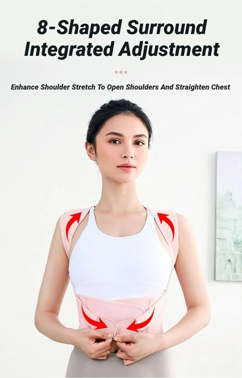 Back Brace Posture Corrector For Women And Men, Shoulder Straightener Adjustable Full Support Upper Lower Pain Relief Belt