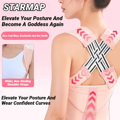 Back Brace Posture Corrector For Women And Men, Shoulder Straightener Adjustable Full Support Upper Lower Pain Relief Belt