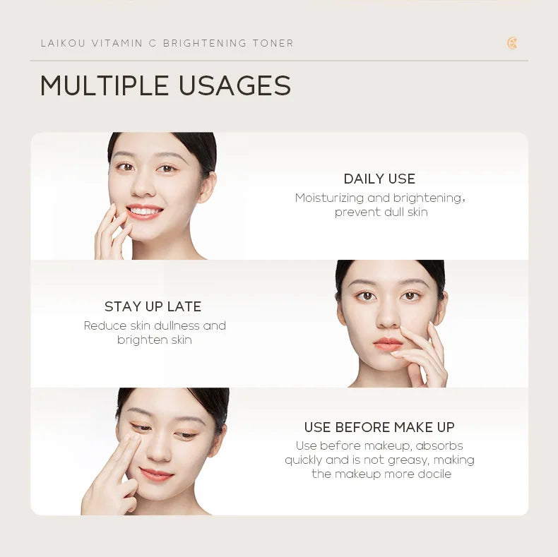Vitamin C Brightening Toner 100ml Skin Care Hydrating Moisturizer for Glowing Skin with Antioxidant Properties Korean Skin Care