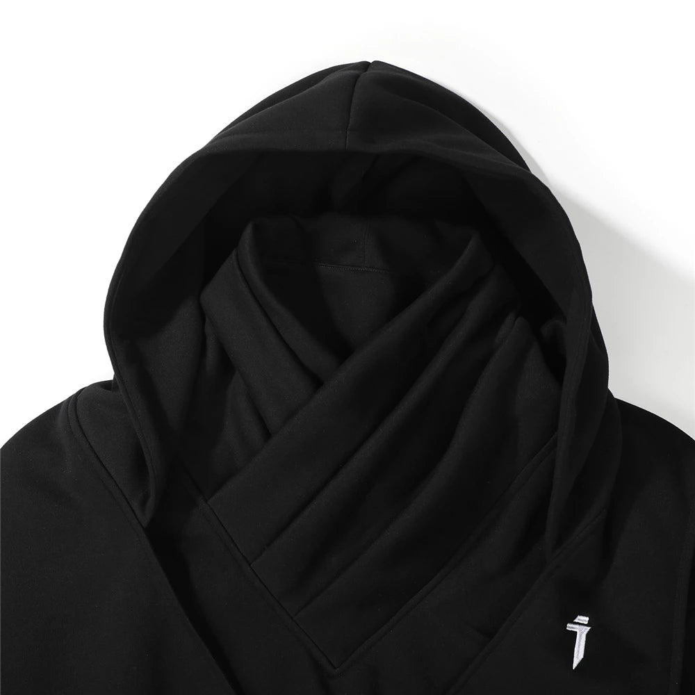 11 BYBB'S DARK 2025 Turtleneck Fake two Hoodie Techwear Men Functional Hoodies Hip Hop Streetwear Pullover Sweatshirts Oversized