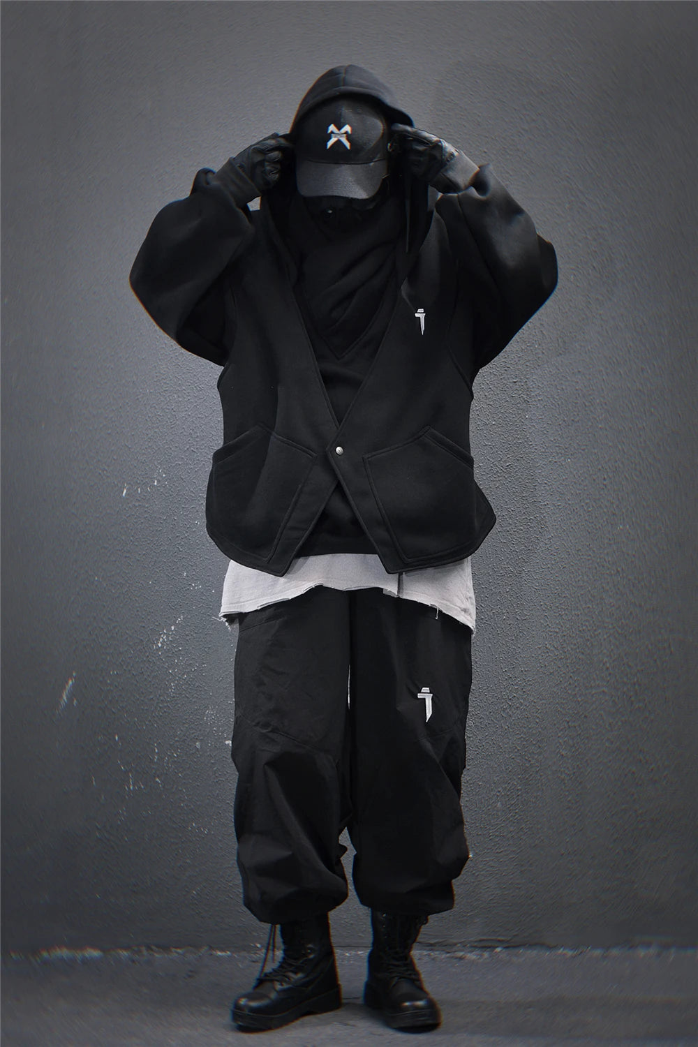 11 BYBB'S DARK 2025 Turtleneck Fake two Hoodie Techwear Men Functional Hoodies Hip Hop Streetwear Pullover Sweatshirts Oversized