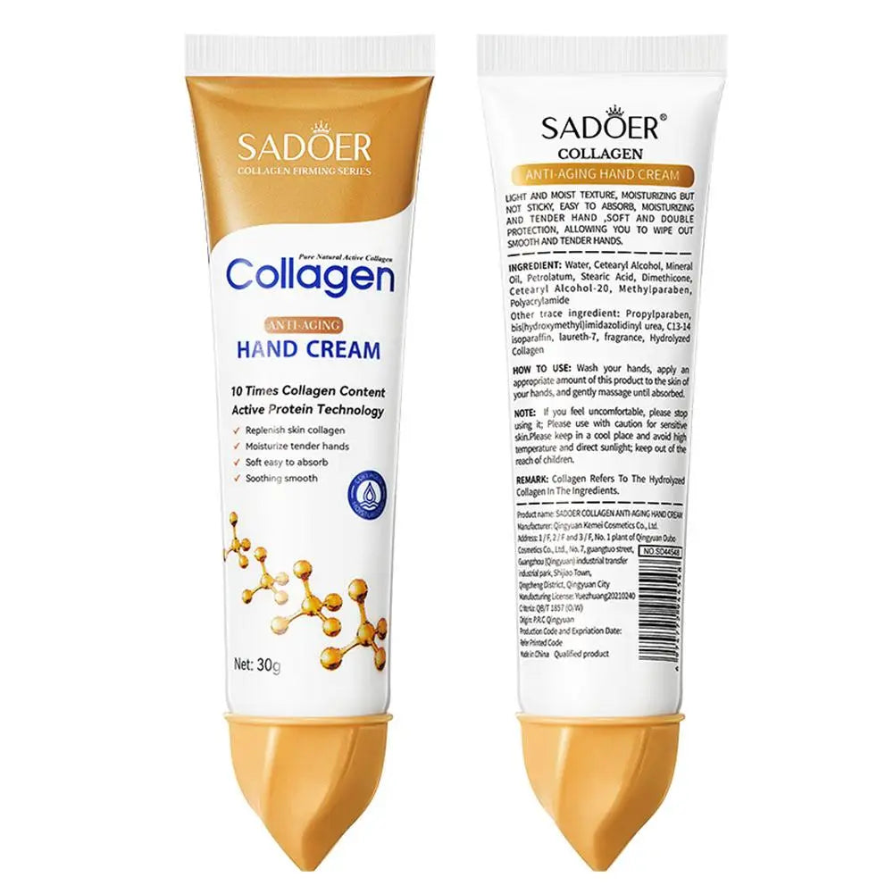 Collagen Hand Cream Skin Soften Nourish Moisturizing Korean Skin Care Cracked Repair Hand Skin Care Products
