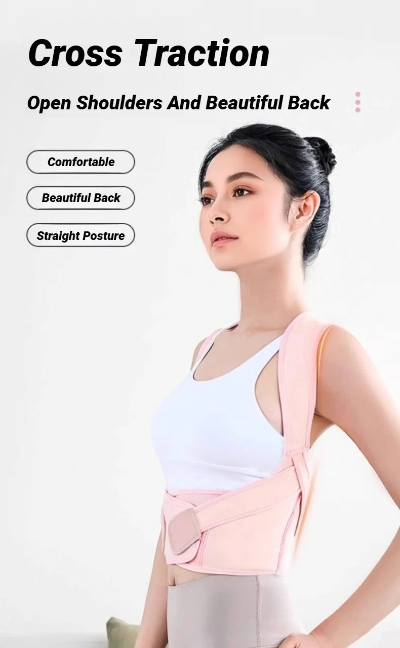 Back Brace Posture Corrector For Women And Men, Shoulder Straightener Adjustable Full Support Upper Lower Pain Relief Belt
