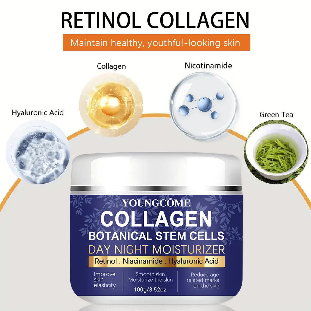YOUNGCOME Collagen Hyaluronic Acid Skin Care Anti-Wrinkle Moisturizing Anti-Aging Night Shrink Pores Whitening Smooth Skin Care