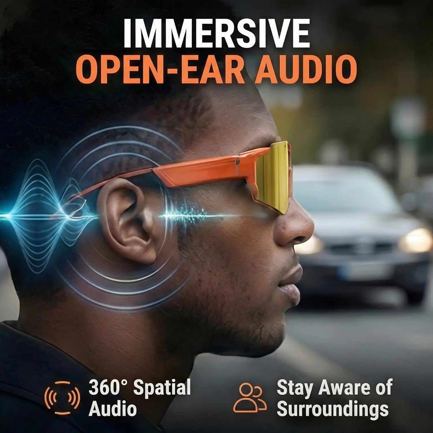 1200P Video Recording Smart Glasses AI Voice Control Translation Bluetooth Sunglasses Polarized Anti-Shake Outdoor Sport Eyewear