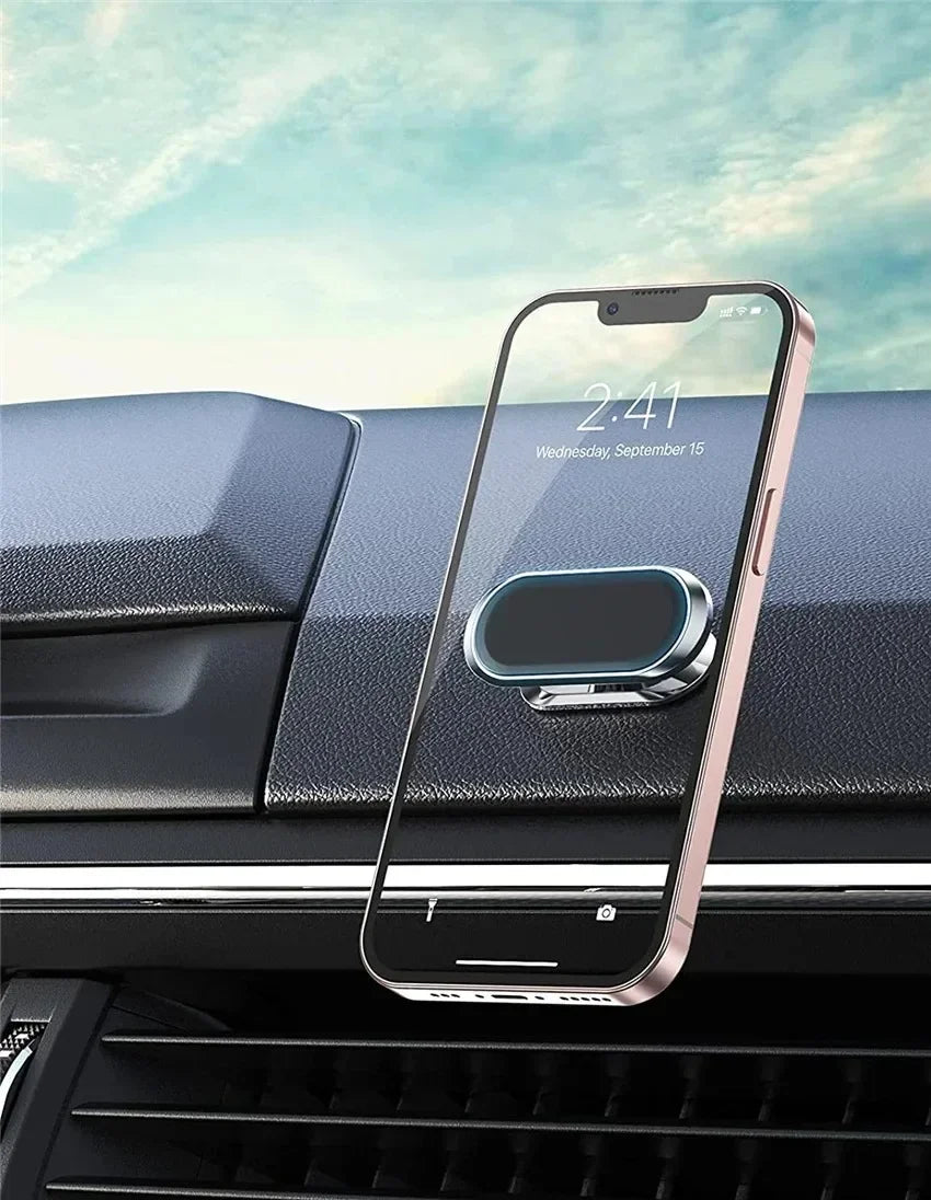 Magnetic Car Phone Holder 360 Rotatable Mini Strip Shape Stand For Huawei Metal Strong Magnet GPS Car Mount for Phone 14