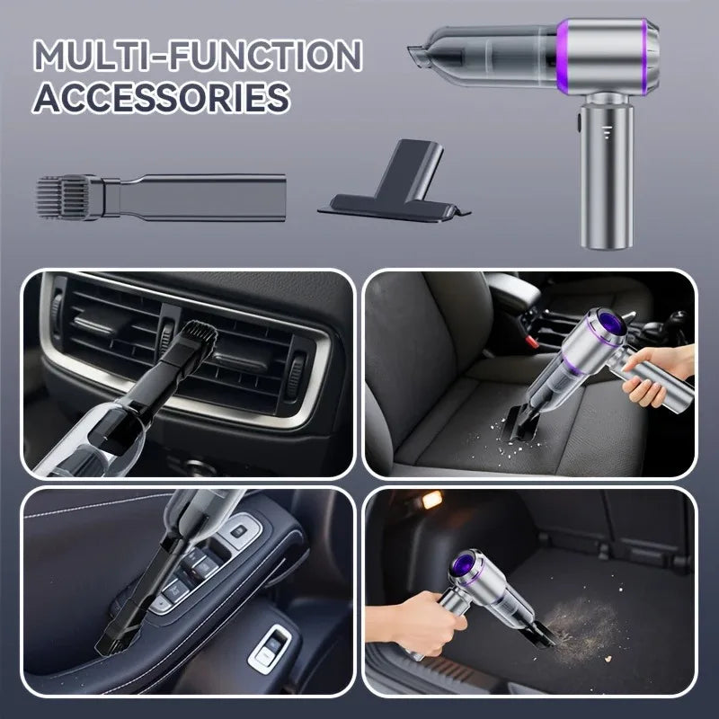 Powerful Car Vacuum Cleaner | Cordless Portable Car Cleaner | Powerful Air Duster Suitable for Home Appliances and Hair Dryers