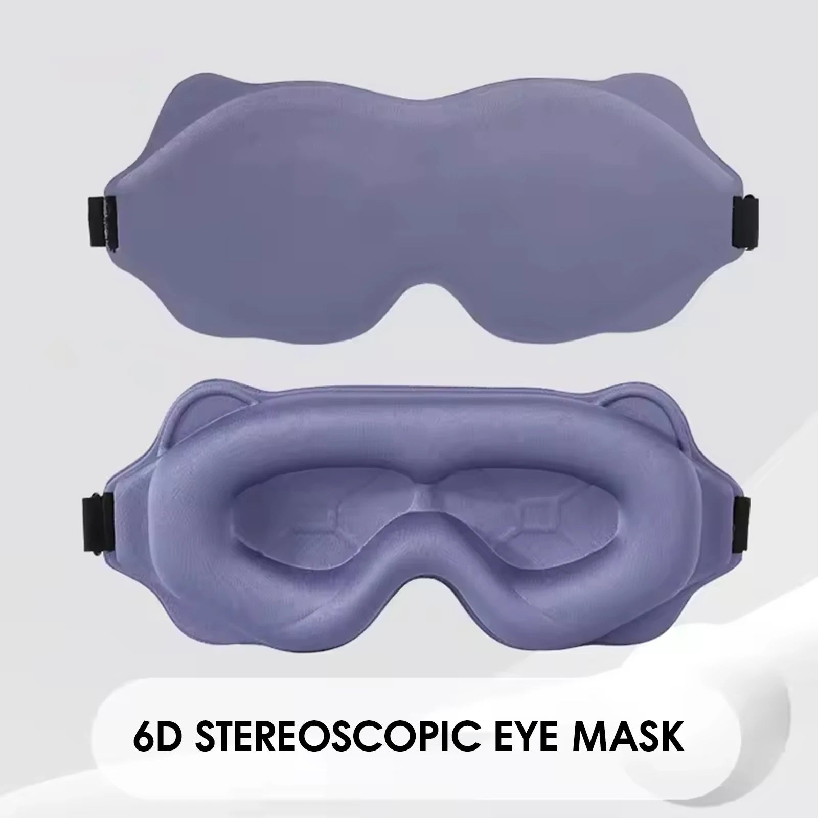 Sleep Eye Mask 3D Contoured Design Memory Foam Light Blocking Adjustable Strap for Travel Nap Airplane Soft Comfortable