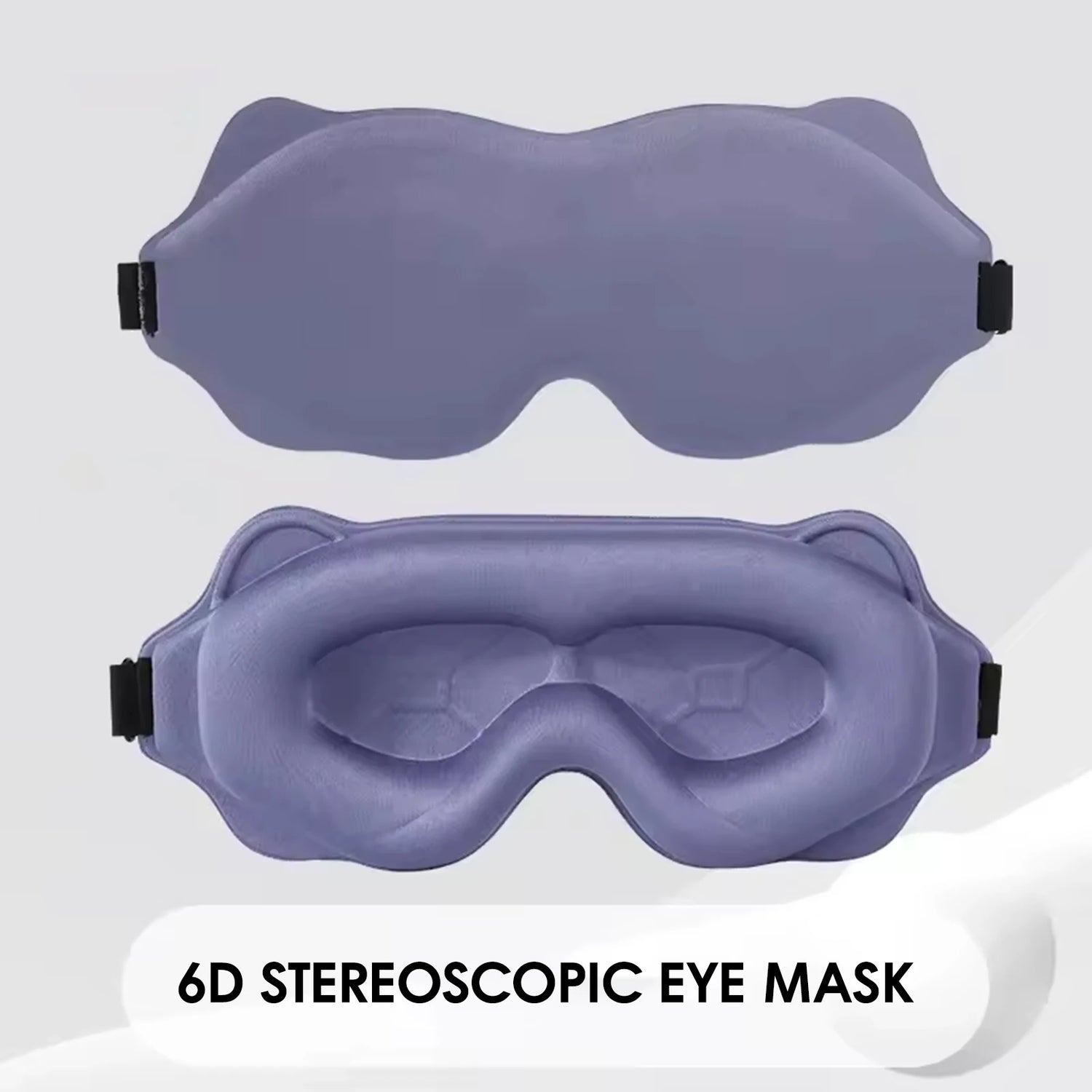Sleep Eye Mask 3D Contoured Design Memory Foam Light Blocking Adjustable Strap for Travel Nap Airplane Soft Comfortable