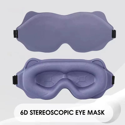 Sleep Eye Mask 3D Contoured Design Memory Foam Light Blocking Adjustable Strap for Travel Nap Airplane Soft Comfortable