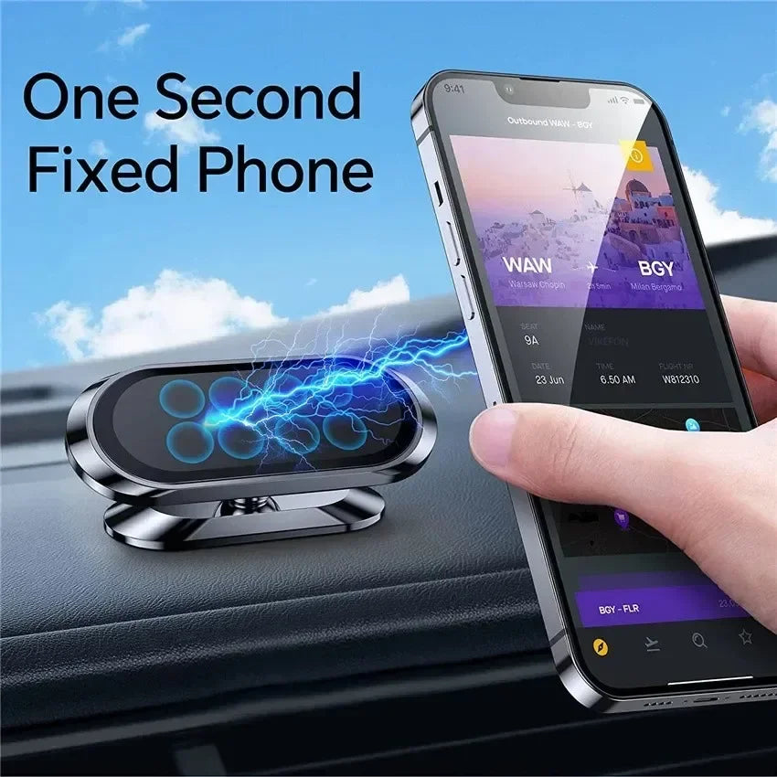 Magnetic Car Phone Holder 360 Rotatable Mini Strip Shape Stand For Huawei Metal Strong Magnet GPS Car Mount for Phone 14