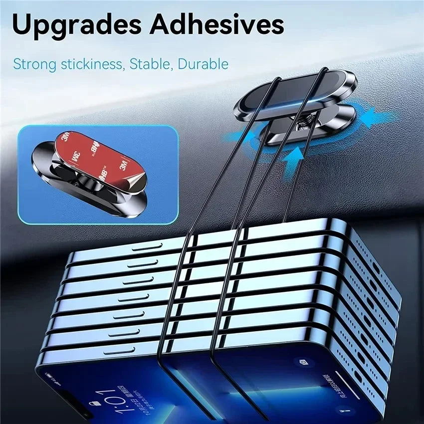 Magnetic Car Phone Holder 360 Rotatable Mini Strip Shape Stand For Huawei Metal Strong Magnet GPS Car Mount for Phone 14