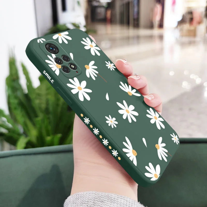Plain Daisies Phone Case For Xiaomi Redmi Note 14 13 12 12S 11 11S 10 10A 10T 10S 9T 9 8 7 Pro Plus 10C 4G 5G Cover