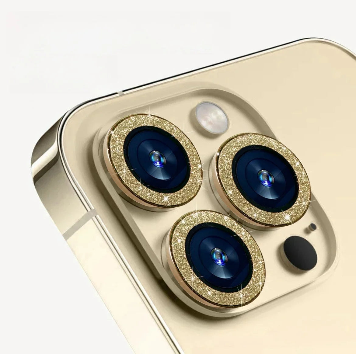 2-3Pcs Shinny Camera Lens Protector For IPhone 16 15 Pro Max 14 Plus 12 13 Mini Metal Ring Tempered Glass Back Lens Cap
