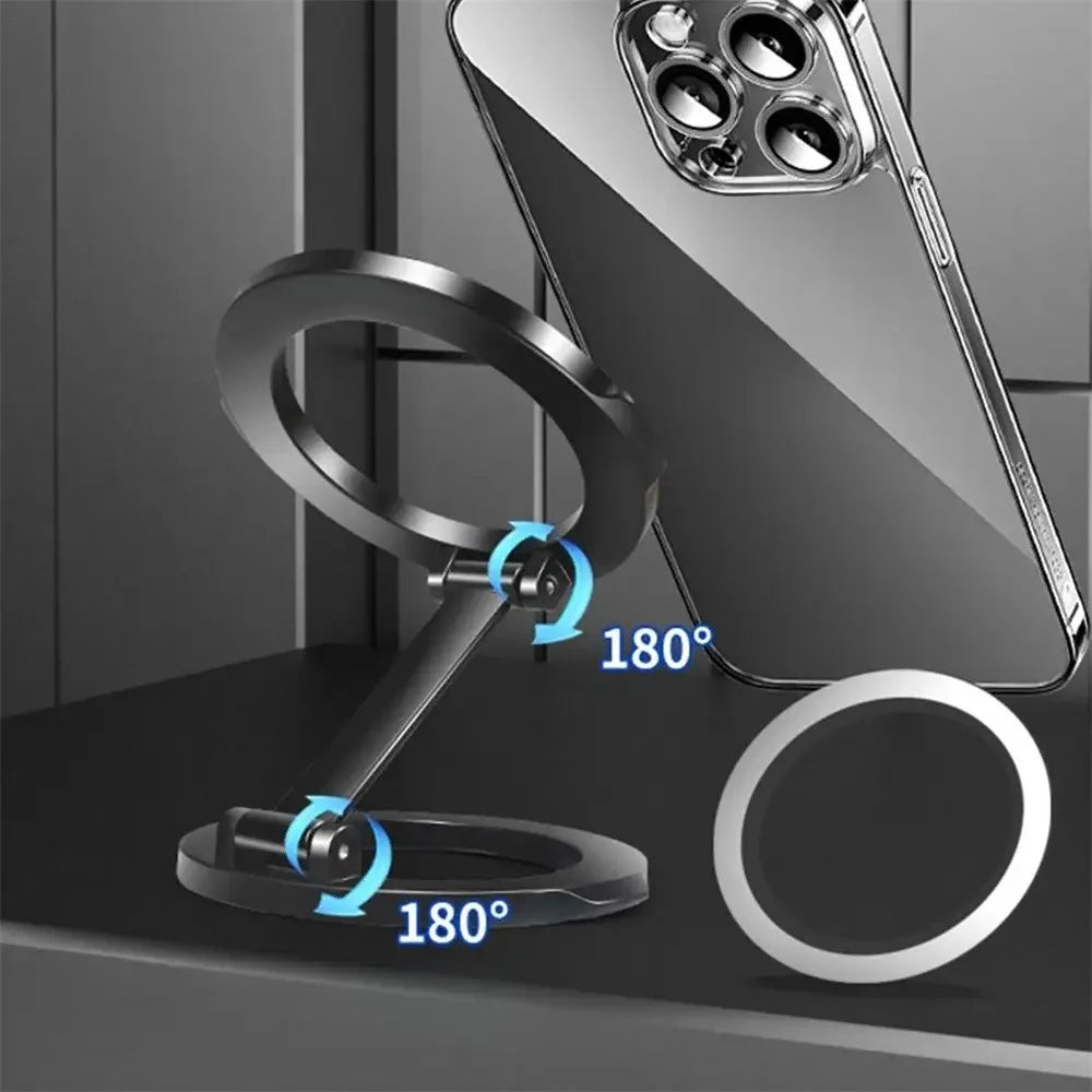 New Foldable Double Sided Magnetic Phone Holder for Magsafe Gym Treadmill Universal Folding Car Holder Magnetic Smartphone Stand
