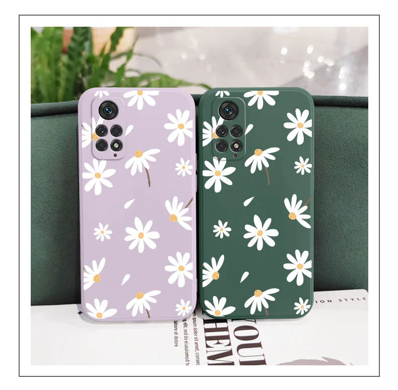 Plain Daisies Phone Case For Xiaomi Redmi Note 14 13 12 12S 11 11S 10 10A 10T 10S 9T 9 8 7 Pro Plus 10C 4G 5G Cover