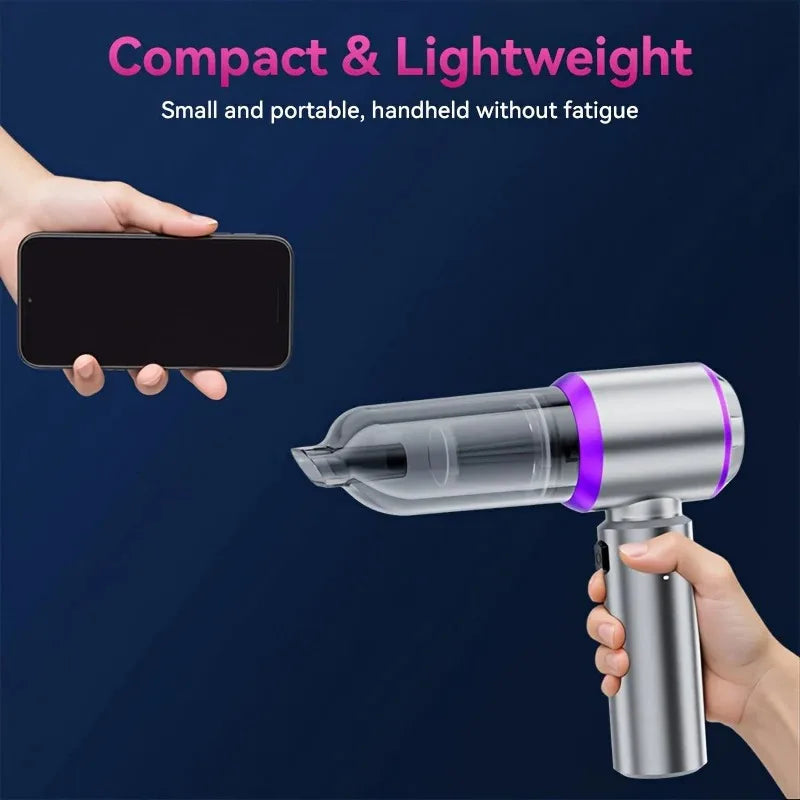 Powerful Car Vacuum Cleaner | Cordless Portable Car Cleaner | Powerful Air Duster Suitable for Home Appliances and Hair Dryers