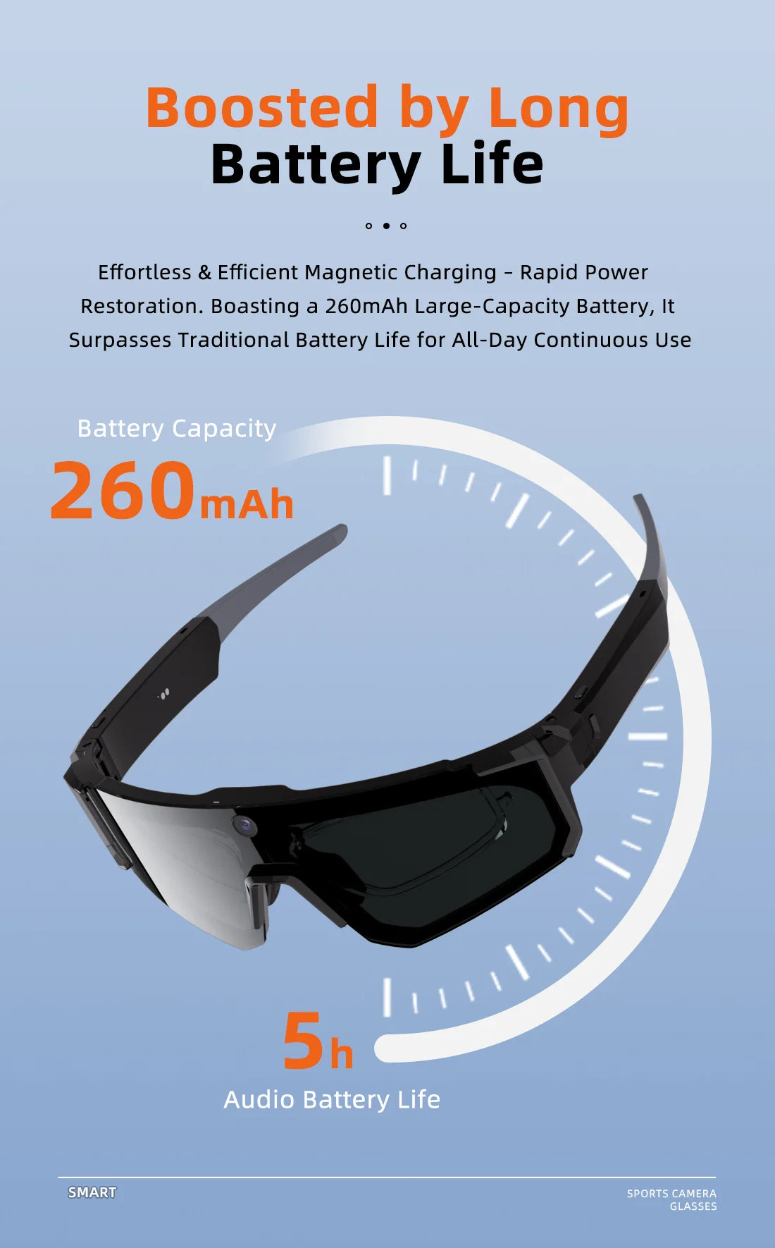 1200P Video Recording Smart Glasses AI Voice Control Translation Bluetooth Sunglasses Polarized Anti-Shake Outdoor Sport Eyewear