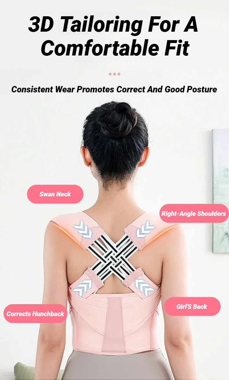 Back Brace Posture Corrector For Women And Men, Shoulder Straightener Adjustable Full Support Upper Lower Pain Relief Belt