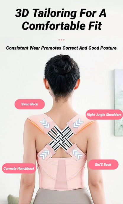 Back Brace Posture Corrector For Women And Men, Shoulder Straightener Adjustable Full Support Upper Lower Pain Relief Belt