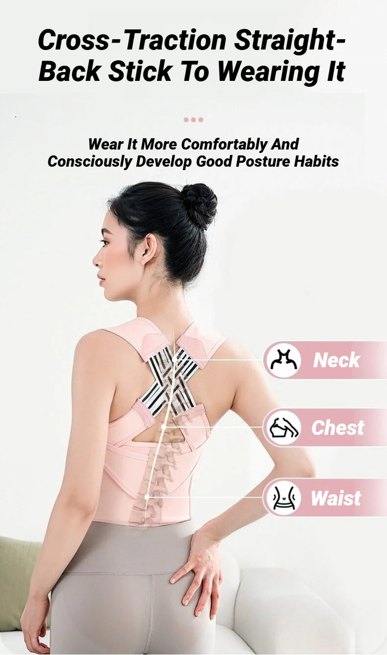 Back Brace Posture Corrector For Women And Men, Shoulder Straightener Adjustable Full Support Upper Lower Pain Relief Belt