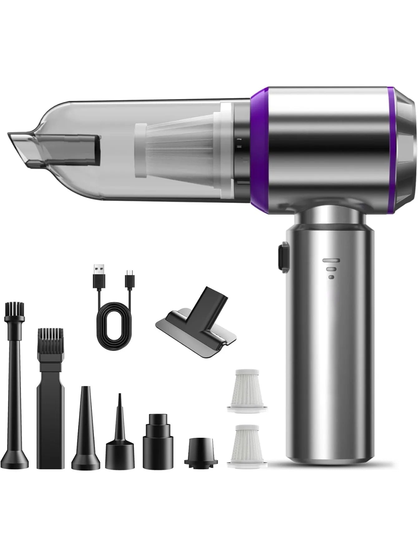 Powerful Car Vacuum Cleaner | Cordless Portable Car Cleaner | Powerful Air Duster Suitable for Home Appliances and Hair Dryers