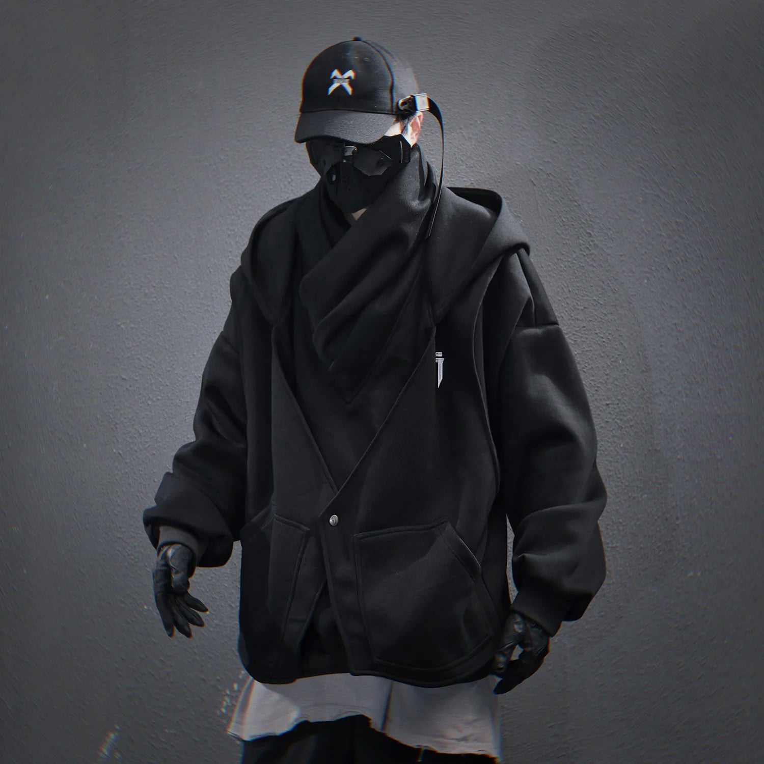 11 BYBB'S DARK 2025 Turtleneck Fake two Hoodie Techwear Men Functional Hoodies Hip Hop Streetwear Pullover Sweatshirts Oversized