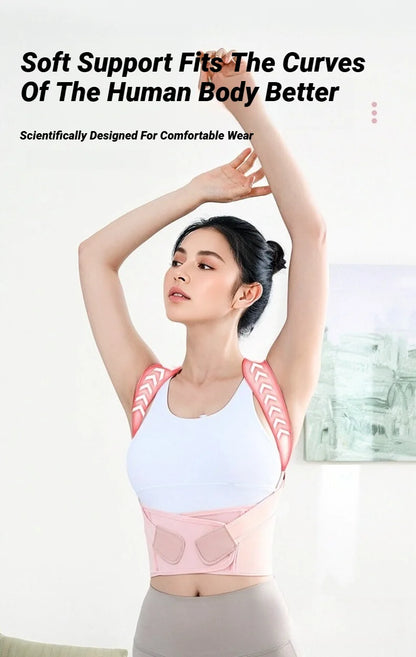 Back Brace Posture Corrector For Women And Men, Shoulder Straightener Adjustable Full Support Upper Lower Pain Relief Belt