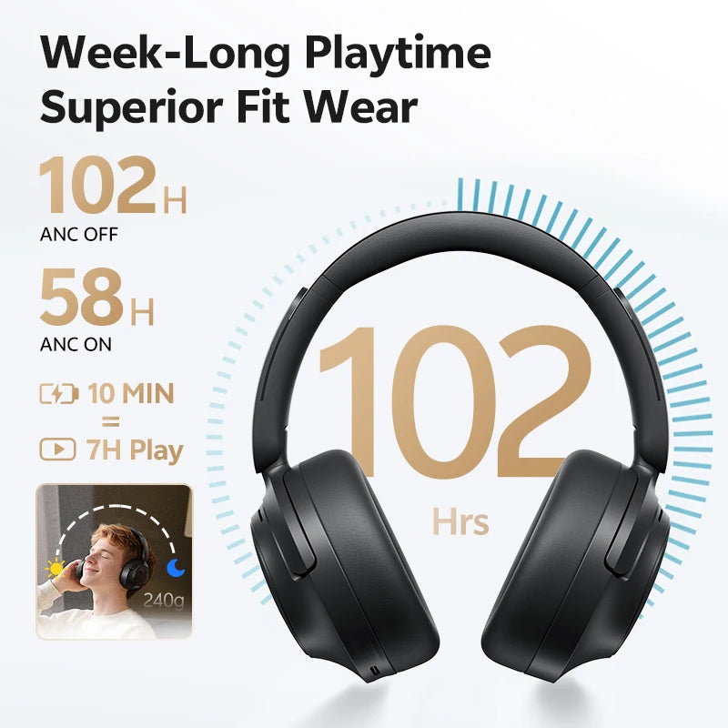  Adaptive ANC Over Ear Headphone 