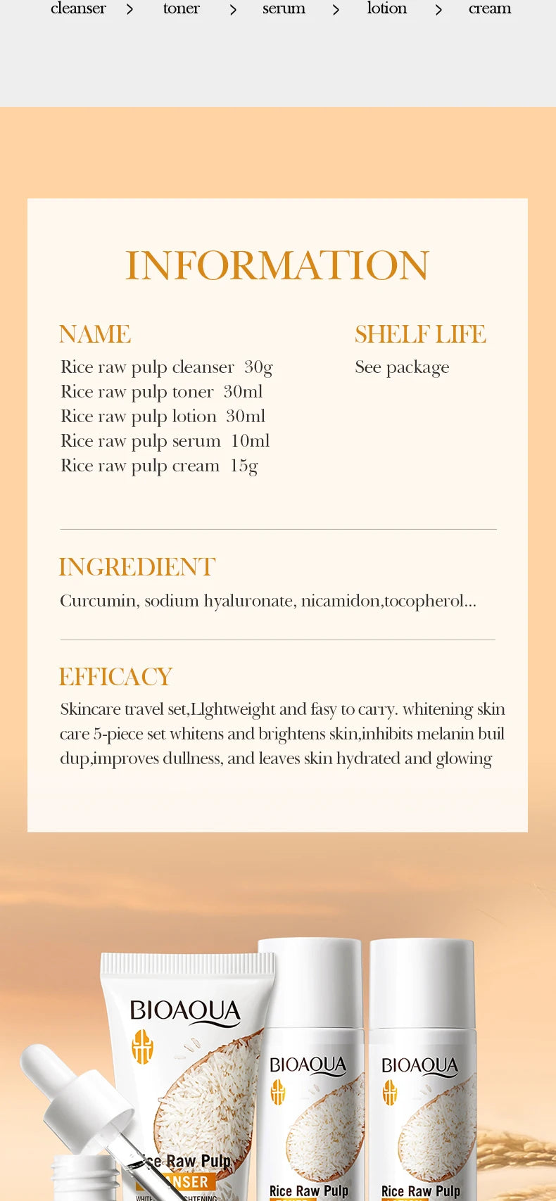 Rice Puree Skin Care Set &amp; Soap 