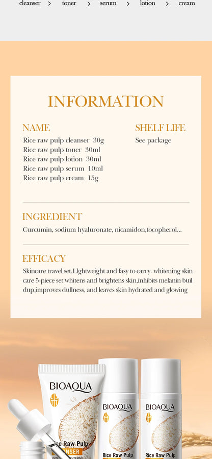 Rice Puree Skin Care Set &amp; Soap 